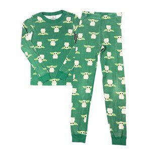 Hanna Andersson Star Wars Baby Yoda Green Pajama Set US 10 Organic 140